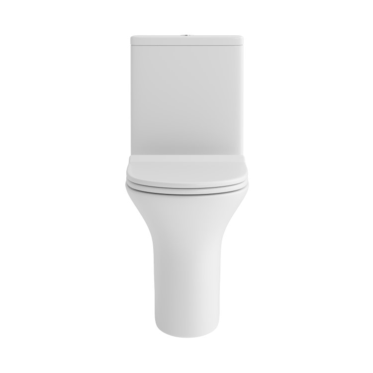 Close Coupled Rimless Open Back Toilet with Soft Close Seat - Indiana