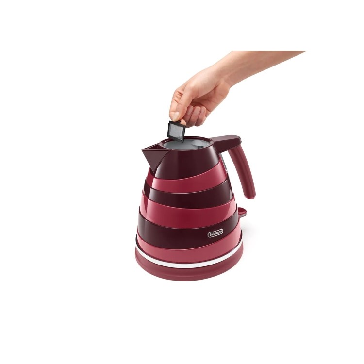 Delonghi Avvolta 1.7L Kettle - Red & Burgundy