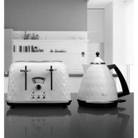 Delonghi Brillante Kettle and Toaster Set - White