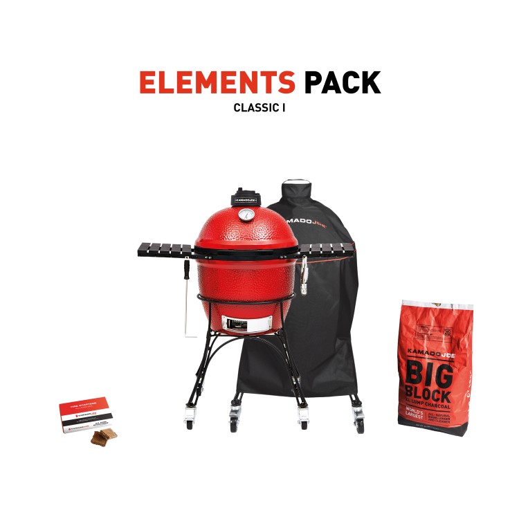 Kamado Joe Classic I Charcoal BBQ with Elements Pack