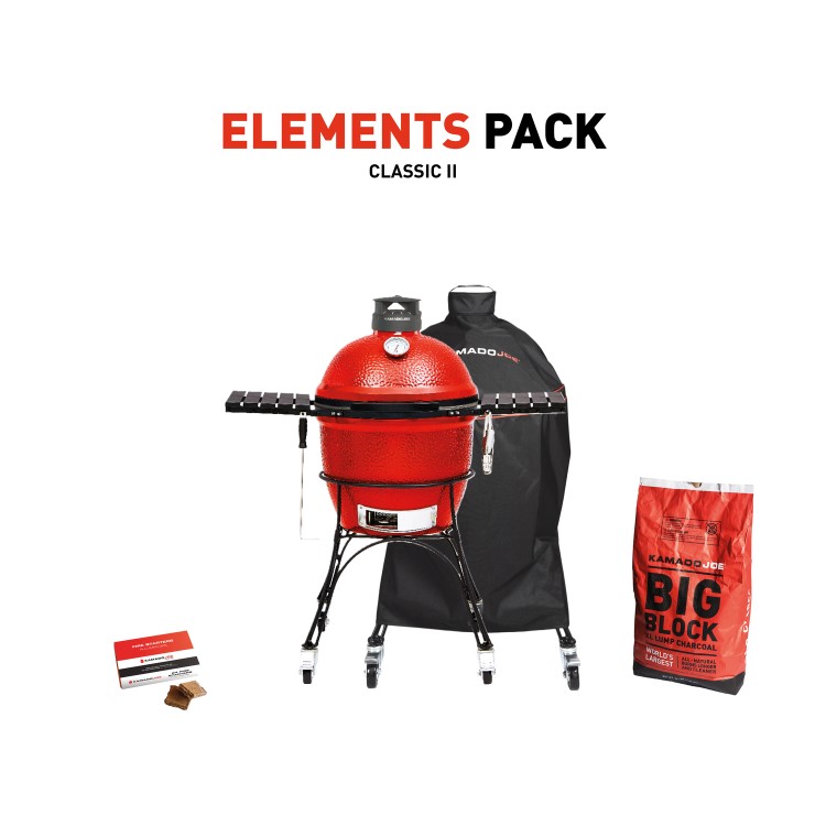 Kamado Joe Classic II Charcoal BBQ with Elements Pack