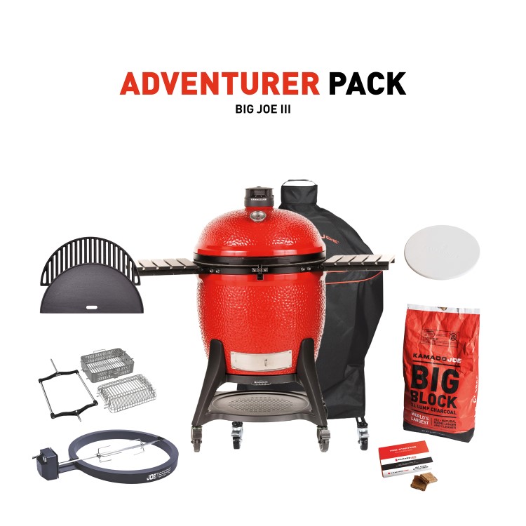 Kamado Joe Big Joe III Charcoal BBQ with Adventurer Pack