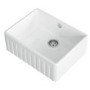 Single Bowl White Ceramic Fluted Beflast Kitchen Sink- Taylor & Moore Lillie