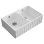 Double Bowl White Ceramic Fluted Belfast Kitchen Sink- Taylor & Moore Lillie