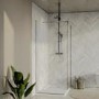 1400x800mm Gunmetal Grey Wet Room Shower Screen Enclosure - Live Your Colour