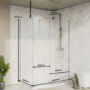 1400x800mm Gunmetal Grey Wet Room Shower Screen Enclosure - Live Your Colour