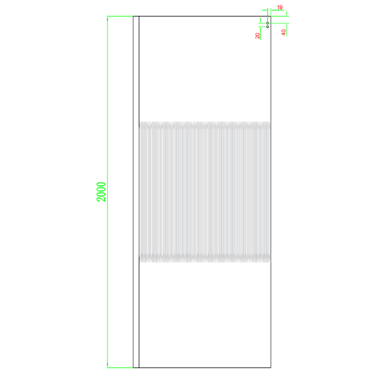 Fluted Glass 1000x800mm Sliding Shower Enclosure Left Hand - Matira