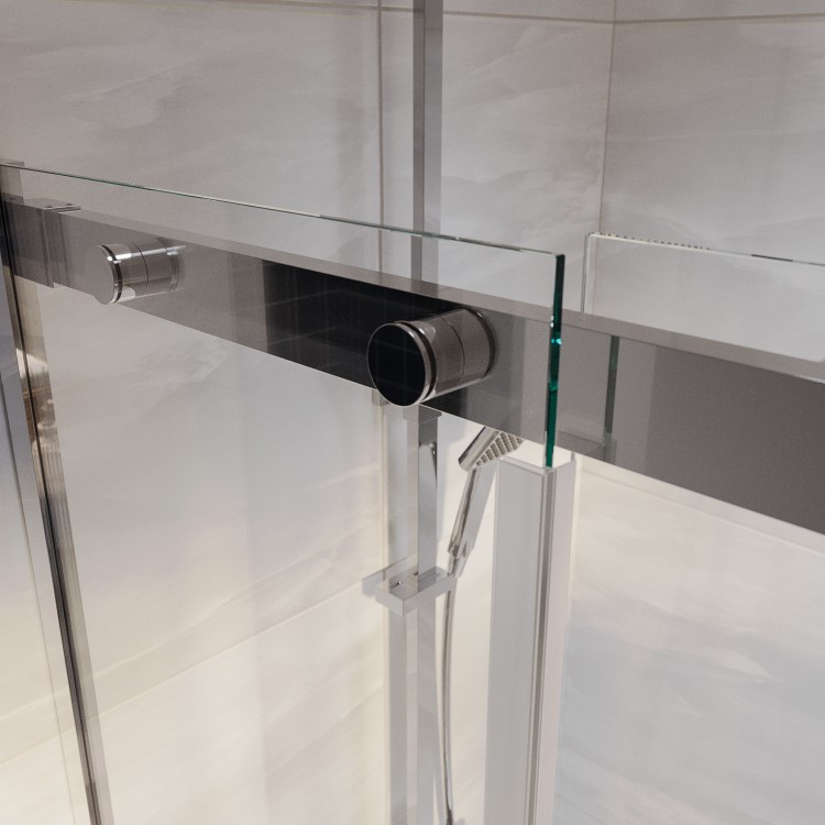 Fluted Glass 1000x800mm Sliding Shower Enclosure Right Hand - Matira