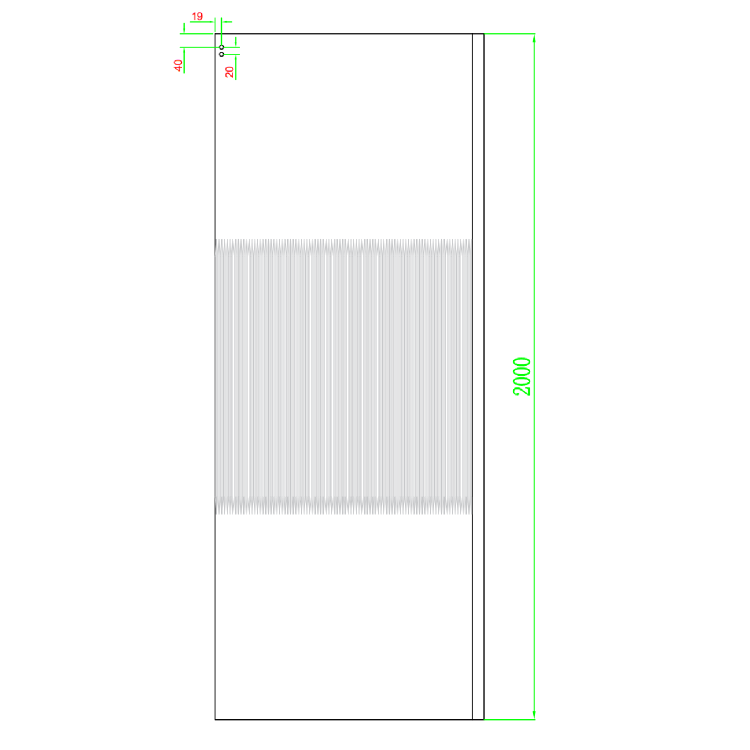 Fluted Glass 1000x800mm Sliding Shower Enclosure Right Hand - Matira