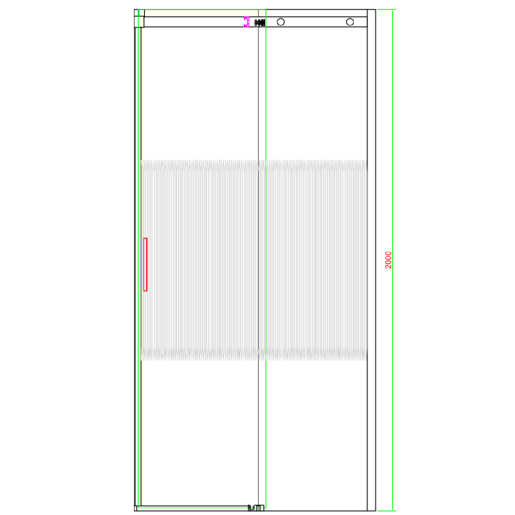 Fluted Glass 1200x800mm Sliding Shower Enclosure Left Hand - Matira