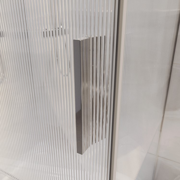 Fluted Glass 1200x800mm Sliding Shower Enclosure Right Hand - Matira