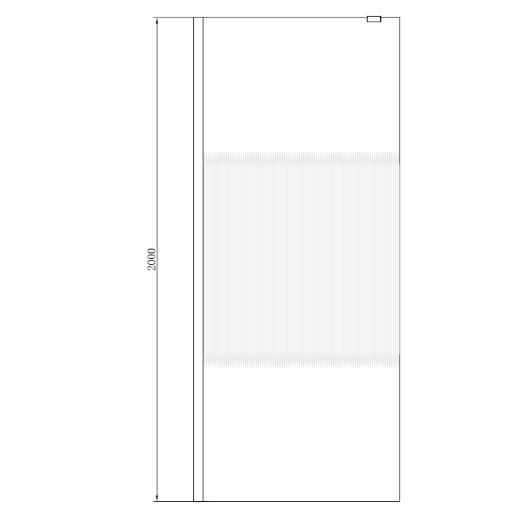 Fluted Glass 1400x900mm Walk In Shower Enclosure - Matira