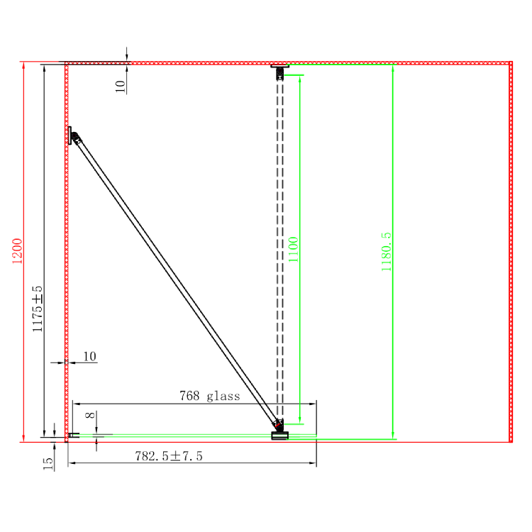 Fluted Glass 1400x900mm Walk In Shower Enclosure - Matira