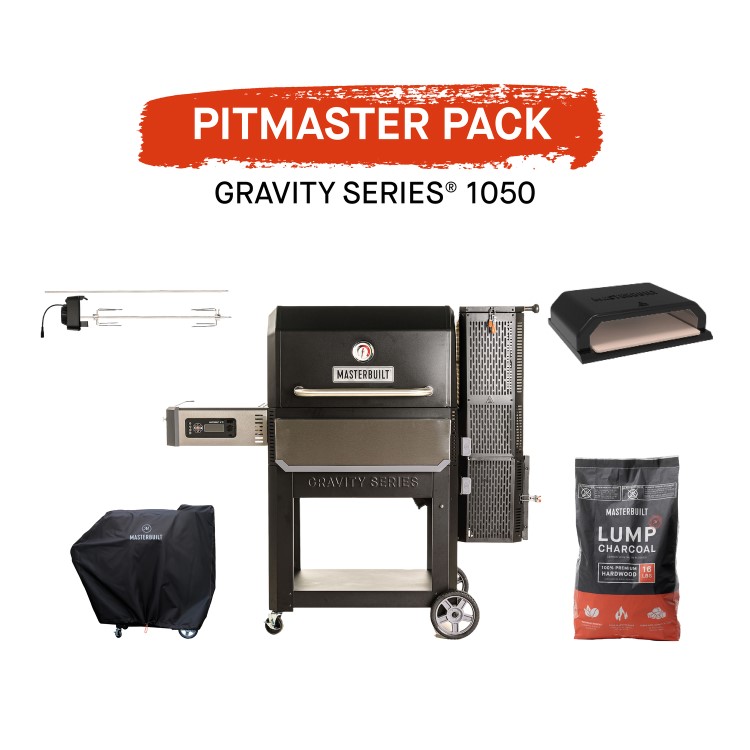 Masterbuilt Gravity Series 1050 Charcoal BBQ Grill with Pitmaster Pack