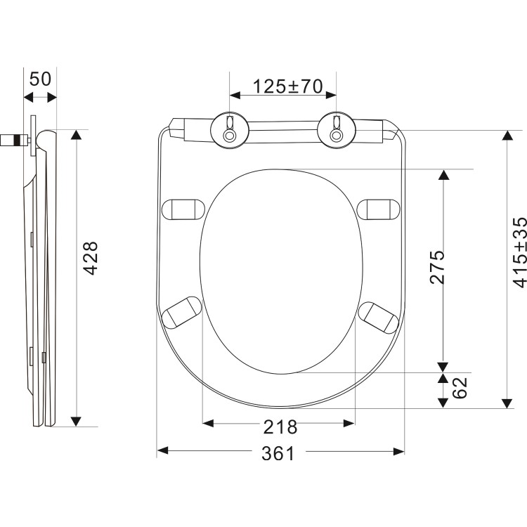 Matt White Back to Wall Rimless Toilet with Soft Close Seat - Newport