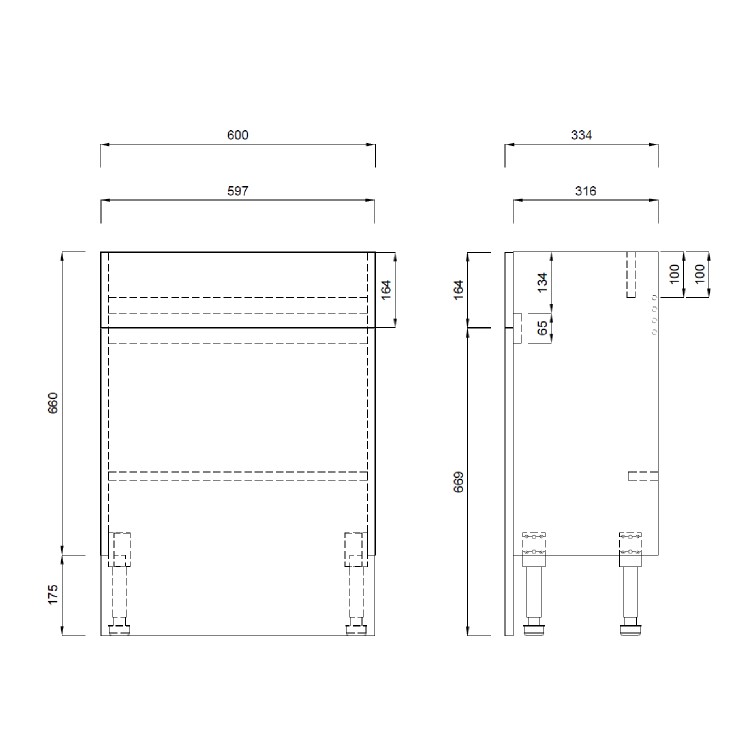 1500mm Blue Toilet and Sink Unit with Storage Unit & Black Fittings - Ontario