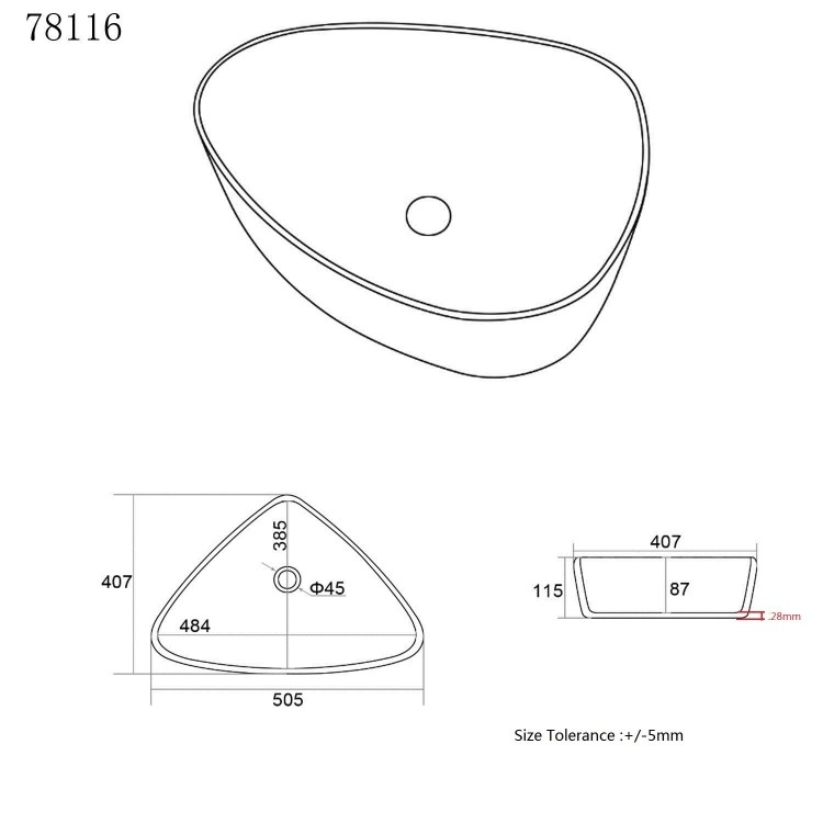 1100mm Wood Effect Left Hand Toilet and Sink Unit with Triangular Basin and Chrome Push Button - Palma