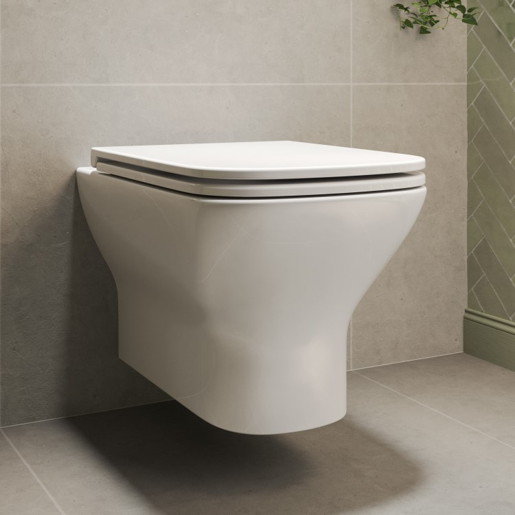 Palma Wall Hung Toilet 1160mm Pneumatic Frame & Cistern & Matte Black Flush Plate