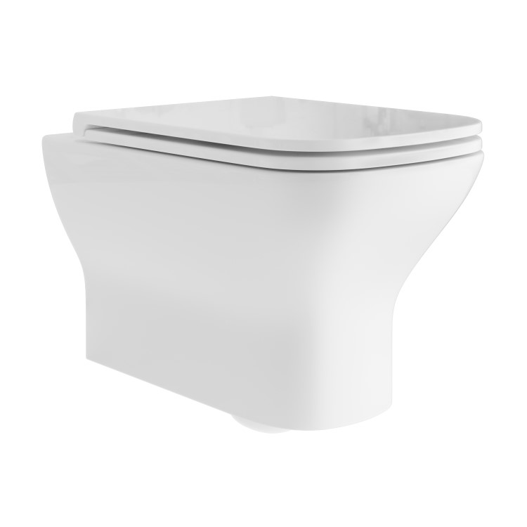 Wall Hung Rimless Toilet with Soft Close Seat - Palma