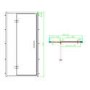 Brushed Brass 8mm Glass Rectangular Hinged Shower Enclosure 1000x900mm - Pavo