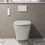 Wall Hung Smart Bidet Japanese Toilet with Heated Seat & 820mm Frame Cistern and White Sensor Flush Plate - Purificare