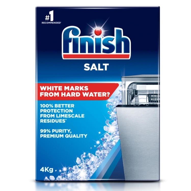 Finish Dishwasher Tablets x85 Rinse & Shine Aid 400ml Salt 4kg And Limescale Cleaner Bundle