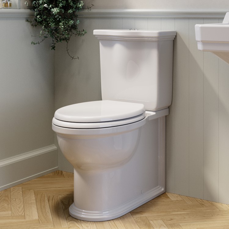 Close Coupled Rimless Toilet with Soft Close Seat - Ripley