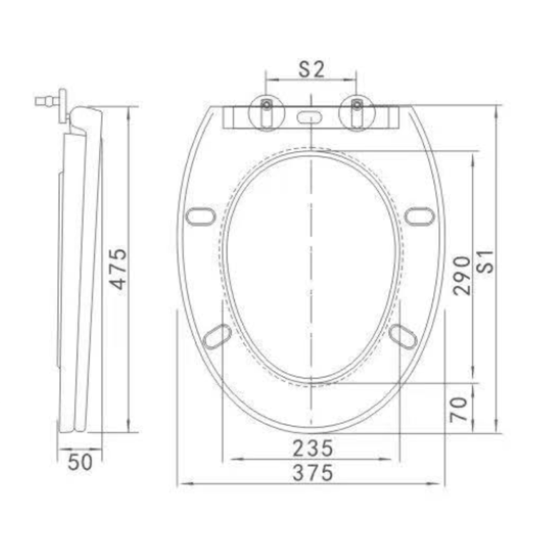 Close Coupled Rimless Toilet with Soft Close Seat - Ripley