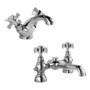 Chrome Traditional Mono Basin Mixer Tap with Bath Filler Tap Pack - Ripley