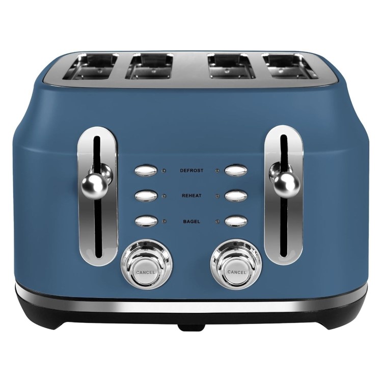 Rangemaster Classic 4 Slice Toaster & Cordless Dome 1.7L Kettle - Stone Blue