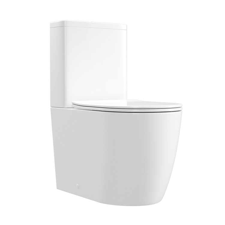 Close Coupled Rimless Toilet with Soft Close Seat - Roma