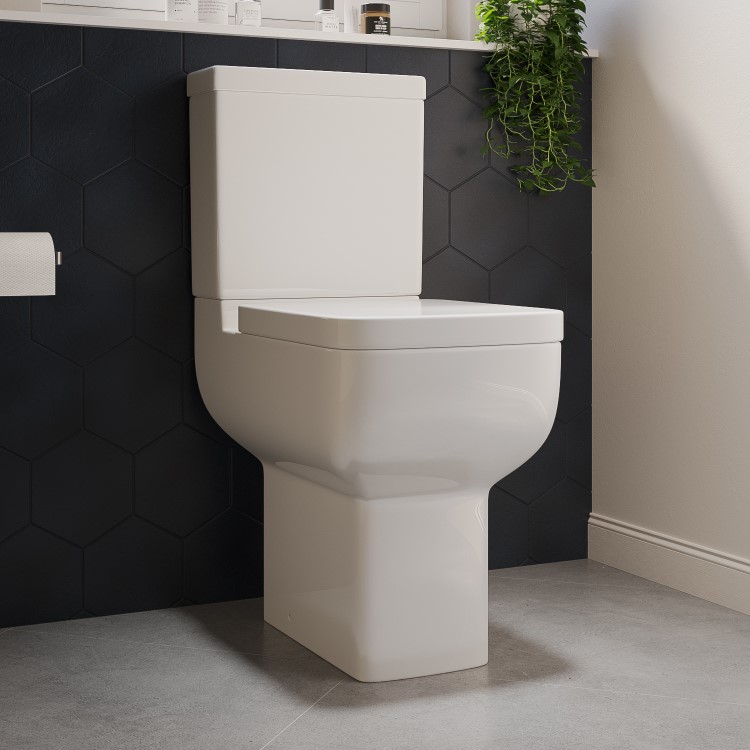 Close Coupled Comfort Height Toilet with Soft Close Seat - Seren