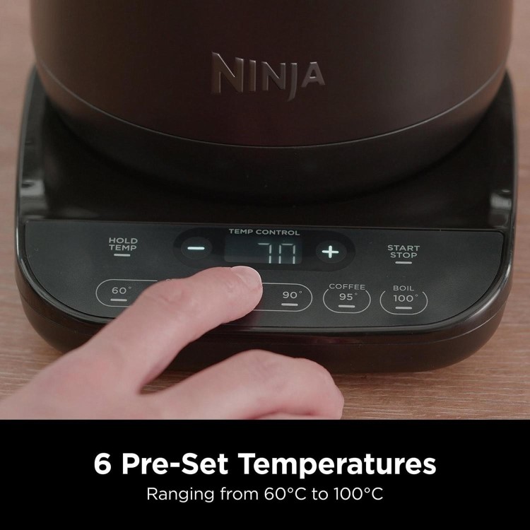 Ninja Perfect Temperature 1.7L Kettle & 3-in-1 Toaster Grill and Panini Press - Black