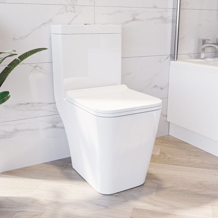 Modern Freestanding 1500mm Bath Suite with Toilet & Basin - Tetra