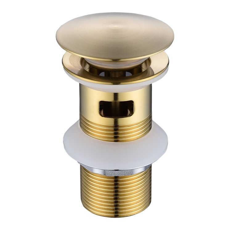 Brushed Brass Click Clack Slotted Basin Waste - Arissa