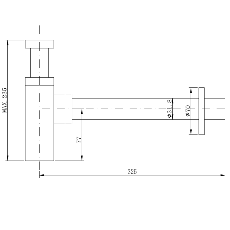 Wall Hung Corner Basin 440mm with Brass Tap Bottle Trap and Waste - Theo