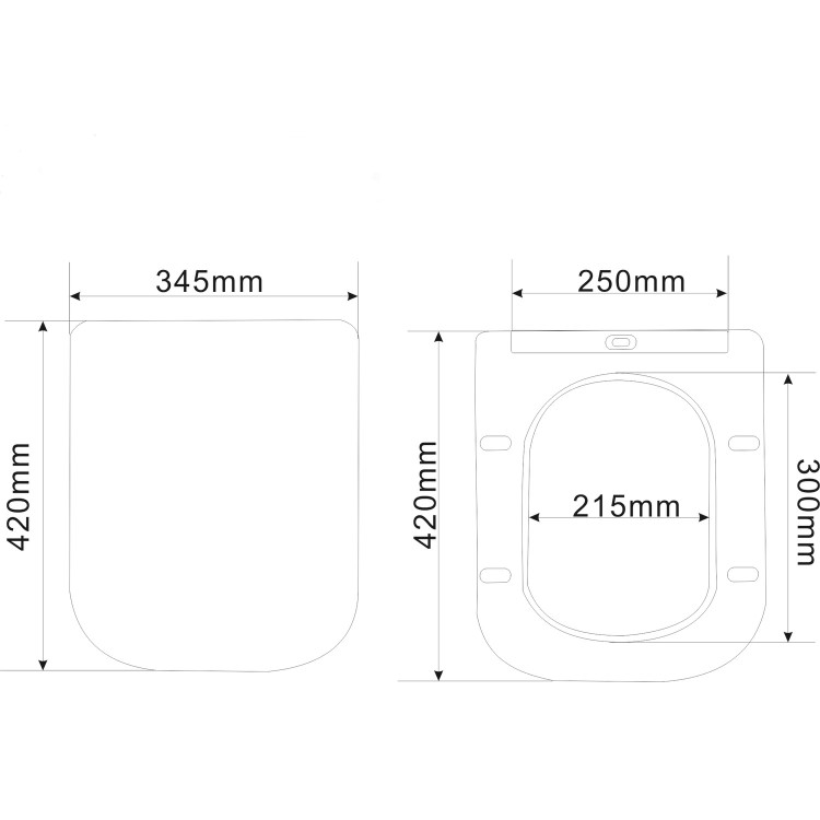 1100mm White Toilet and Sink Unit with Square Toilet - Pendle