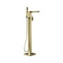 Zana Brushed Brass Basin Mixer Tap & Freestanding Tap Pack