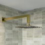 Brushed Brass Dual Outlet Wall Mounted Thermostatic Mixer Shower Set with Hand Shower - Zana