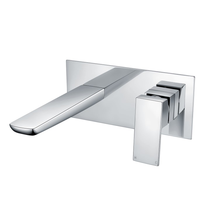 GRADE A2 - Chrome Wall Mounted Bath Tap - Zana