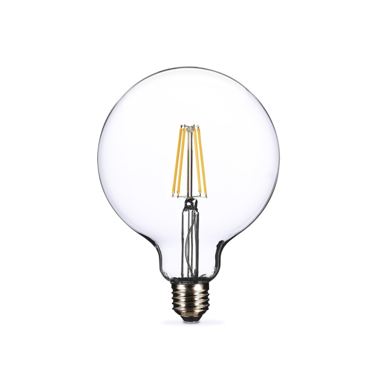 electriQ Smart Filament Bulb Large Round E27 Clear 5w - 5 Pack