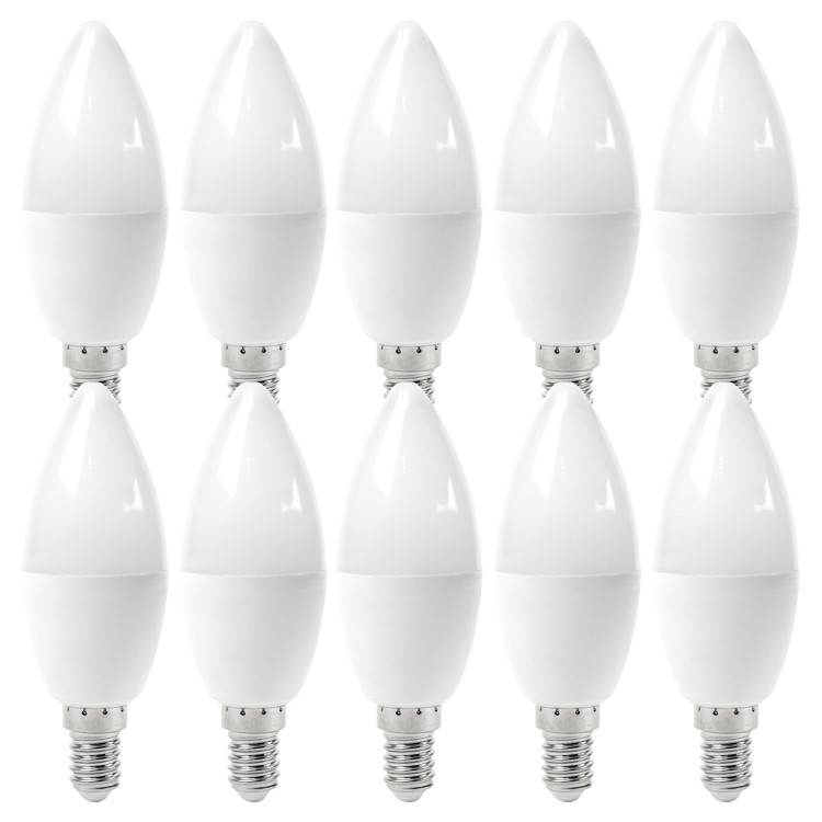 electriQ Smart dimmable colour Wifi Bulb with E14 screw ending - Alexa & Google Home compatible - 10 Pack