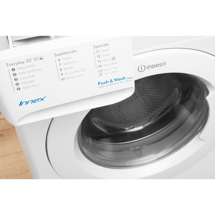 Indesit Push&Go 8kg 1400rpm Washing Machine - White