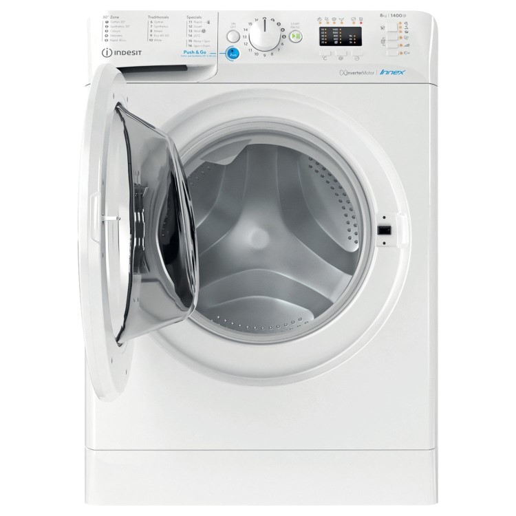 Indesit Push&Go 8kg 1400rpm Washing Machine - White