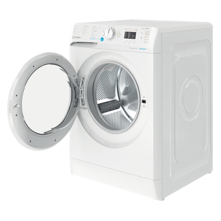 Refurbished Indesit BWA81485XWUKN Push And Go Freestanding 8KG 1400 Spin Washing Machine White