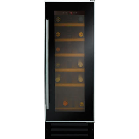 Baumatic BWC300SS 30cm Electronic Wine Cooler in Black with a Stainless Steel Door Trim