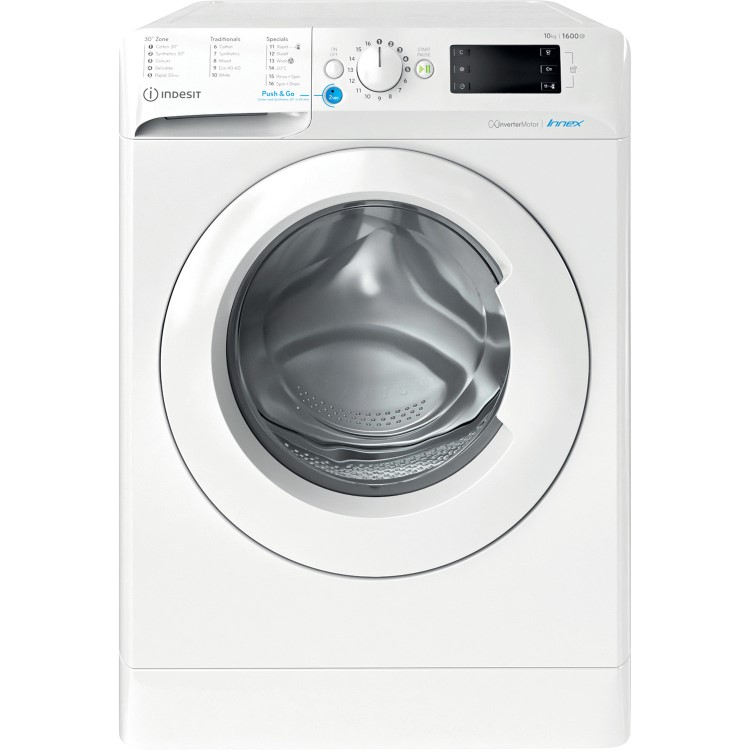 Refurbished Indesit BWE101685XWUKN Freestanding 10KG 1600 Spin Washing Machine White