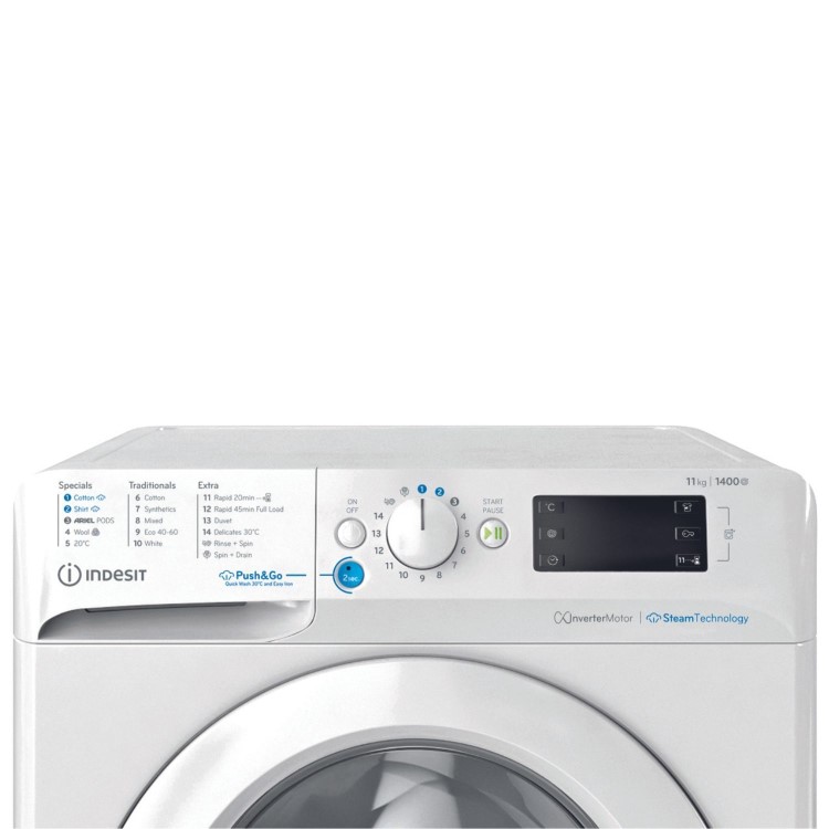 Indesit Push&Go 11kg 1400rpm Washing Machine - White