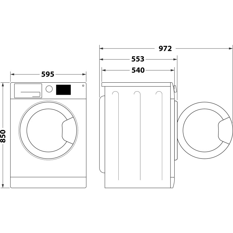 Indesit Innex 7kg 1400rpm Washing Machine - Silver