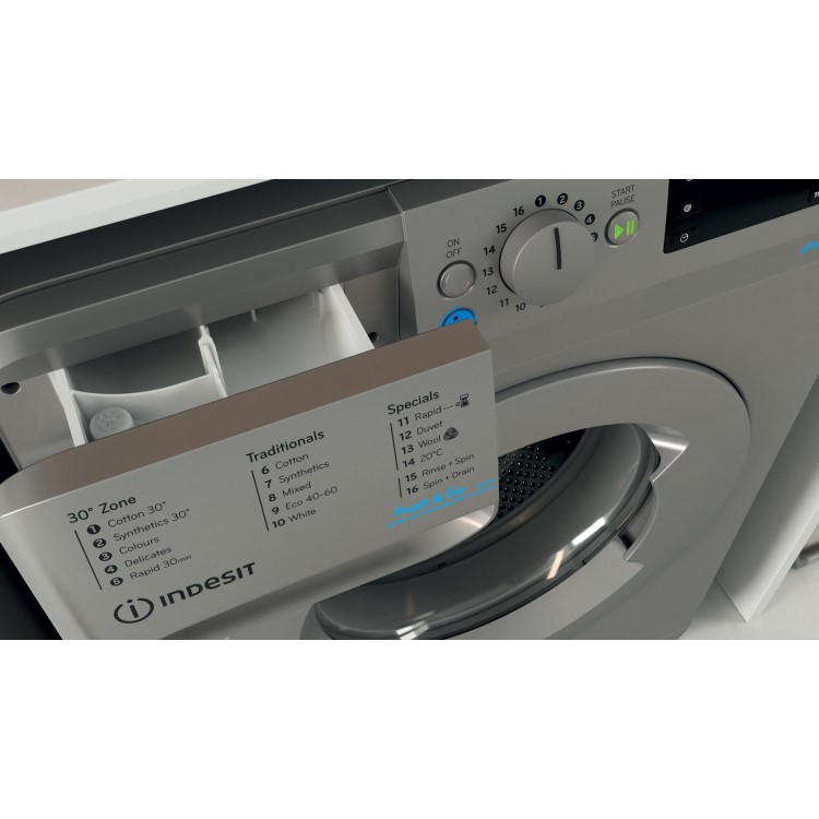 Indesit Innex 7kg 1400rpm Washing Machine - Silver